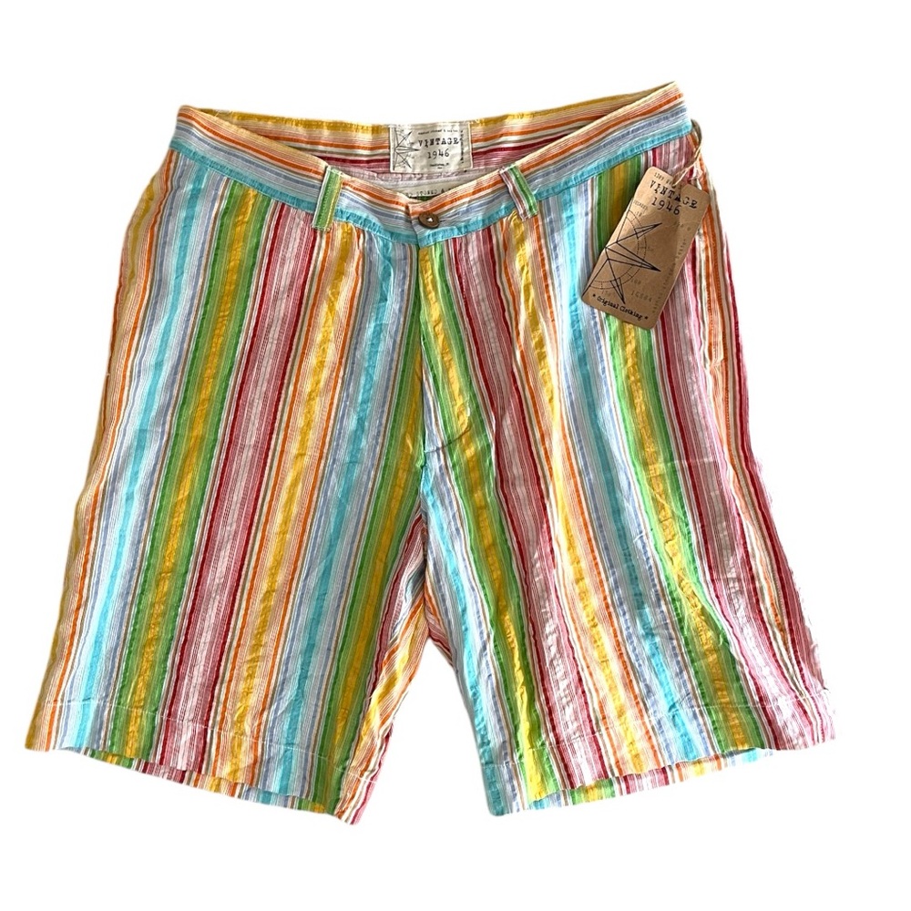 Striped Multicolor Men’s Shorts - Vibrant Summer Style